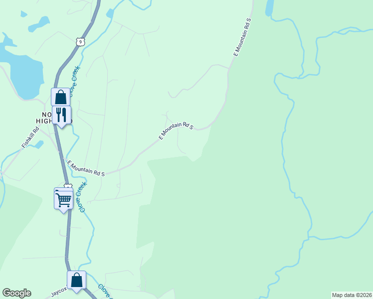 map of restaurants, bars, coffee shops, grocery stores, and more near 127 East Mountain Road South in Cold Spring