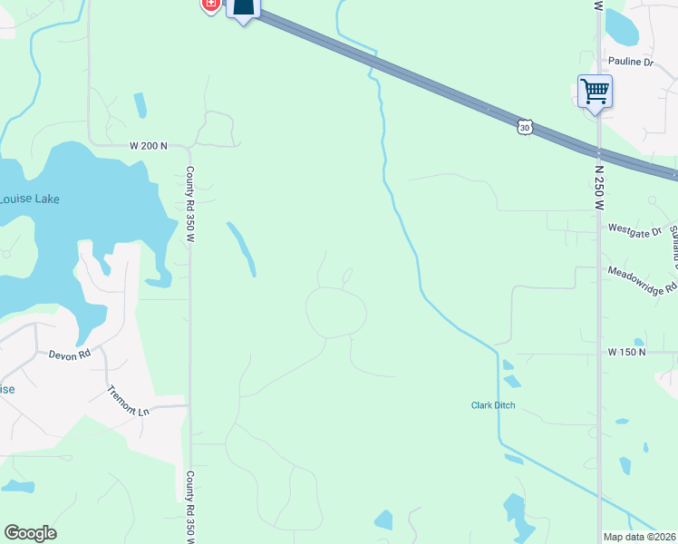 map of restaurants, bars, coffee shops, grocery stores, and more near 250 West in Valparaiso