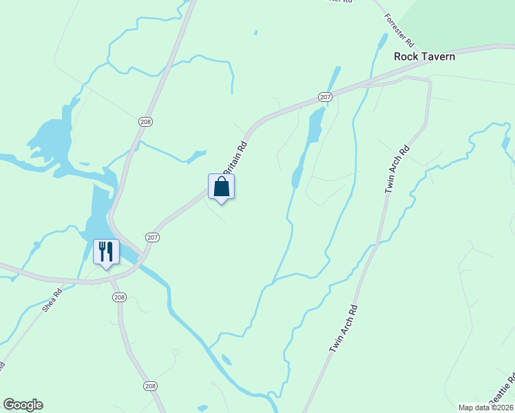 map of restaurants, bars, coffee shops, grocery stores, and more near in Campbell Hall