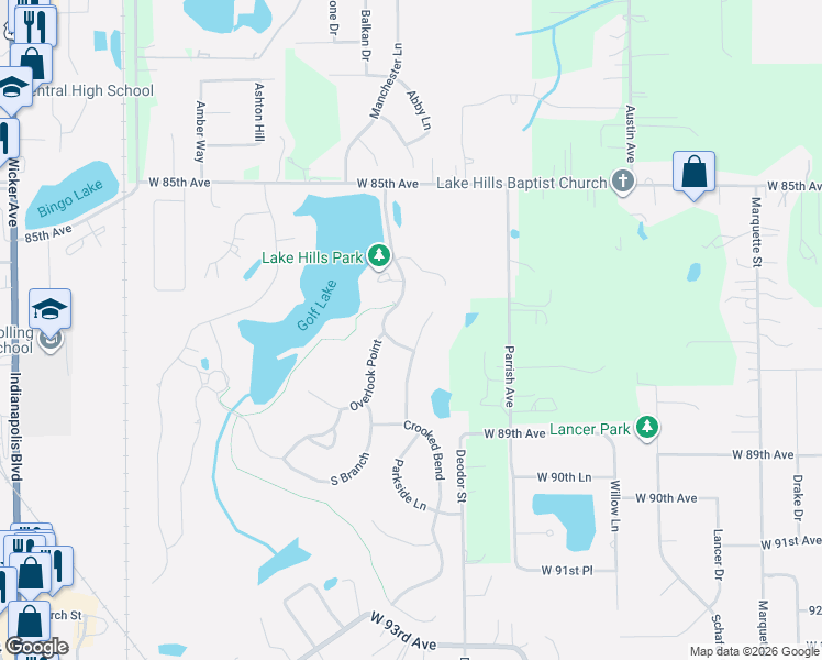 map of restaurants, bars, coffee shops, grocery stores, and more near 8754 Forest Glen Court in Saint John