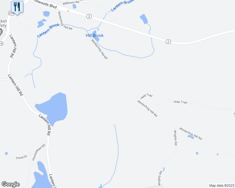 map of restaurants, bars, coffee shops, grocery stores, and more near 217 Wintechog Hill Road in North Stonington