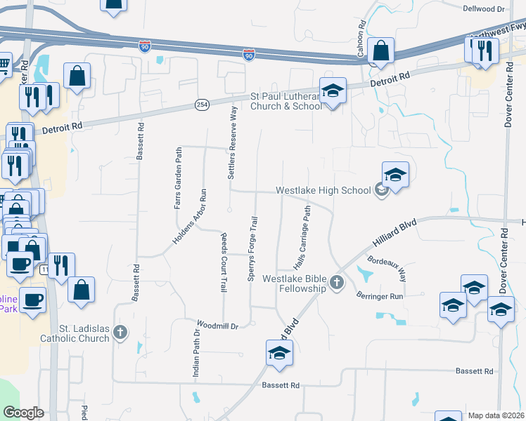 map of restaurants, bars, coffee shops, grocery stores, and more near 1826 Coe's in Post Run