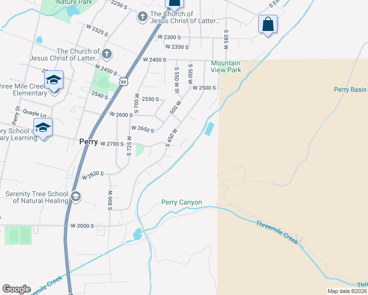 map of restaurants, bars, coffee shops, grocery stores, and more near 426 West 2700 South in Brigham City