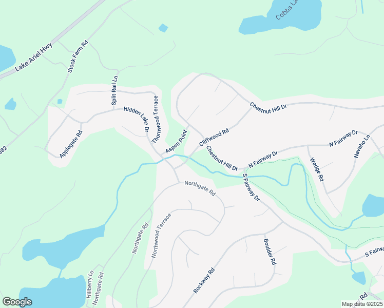 map of restaurants, bars, coffee shops, grocery stores, and more near 3432 Cliffwood Rd in Wayne