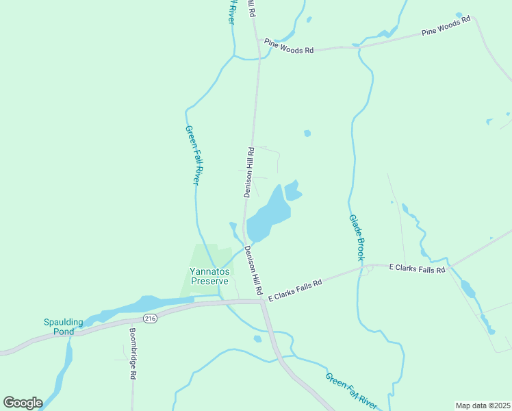 map of restaurants, bars, coffee shops, grocery stores, and more near 32 Denison Hill Road in North Stonington