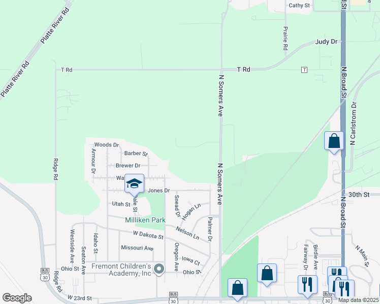 map of restaurants, bars, coffee shops, grocery stores, and more near 1065 West Somers Point Drive in Fremont