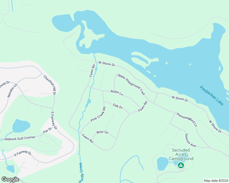 map of restaurants, bars, coffee shops, grocery stores, and more near Robin Lane in Wayne County