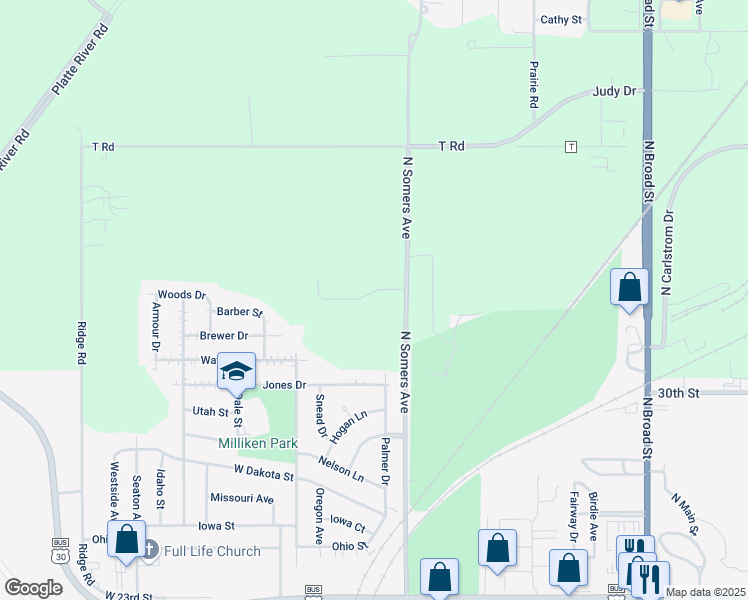 map of restaurants, bars, coffee shops, grocery stores, and more near 960 West Somers Point Drive in Fremont