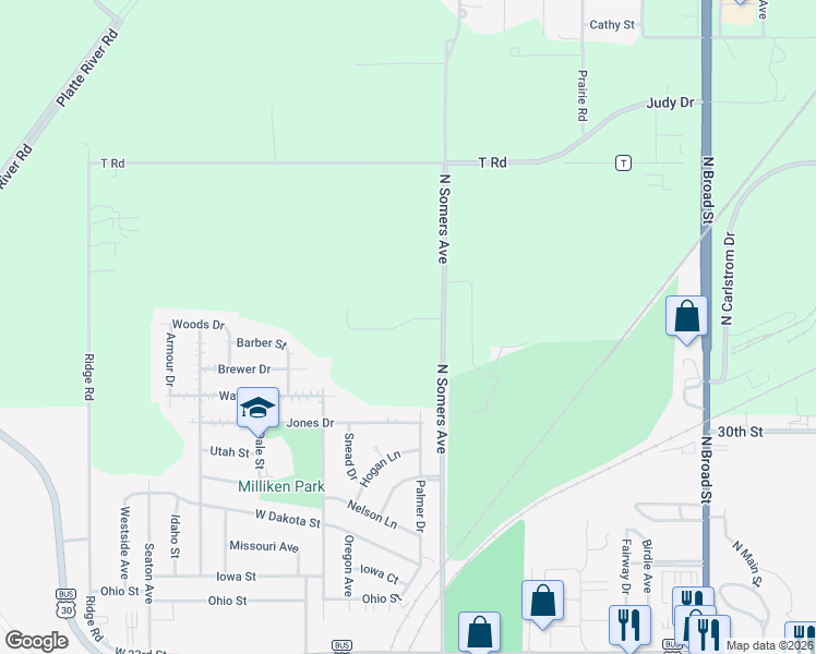 map of restaurants, bars, coffee shops, grocery stores, and more near 960 West Somers Point Drive in Fremont