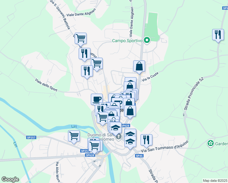 map of restaurants, bars, coffee shops, grocery stores, and more near 1 Via Pietro Micca in Pontecorvo