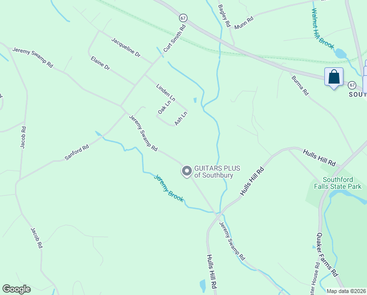 map of restaurants, bars, coffee shops, grocery stores, and more near 911 Jeremy Swamp Road in Southbury