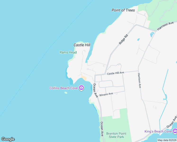 map of restaurants, bars, coffee shops, grocery stores, and more near 2 Ella Terrace in Newport