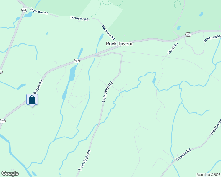 map of restaurants, bars, coffee shops, grocery stores, and more near 578 Twin Arch Road in Rock Tavern