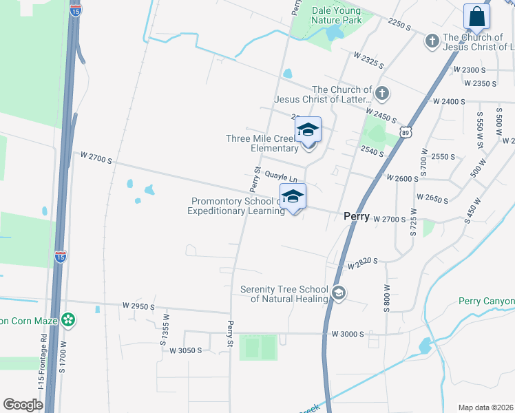 map of restaurants, bars, coffee shops, grocery stores, and more near 2725 Perry Street in Perry