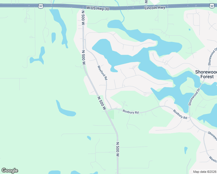 map of restaurants, bars, coffee shops, grocery stores, and more near 179 Wexford Road in Valparaiso