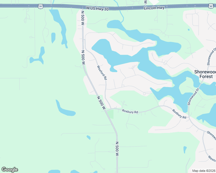 map of restaurants, bars, coffee shops, grocery stores, and more near 179 Wexford Road in Valparaiso