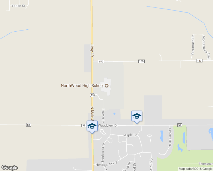 map of restaurants, bars, coffee shops, grocery stores, and more near 2101 North Main Street in Nappanee