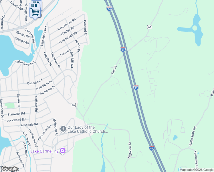 map of restaurants, bars, coffee shops, grocery stores, and more near 14 Dover Lane in Carmel Hamlet