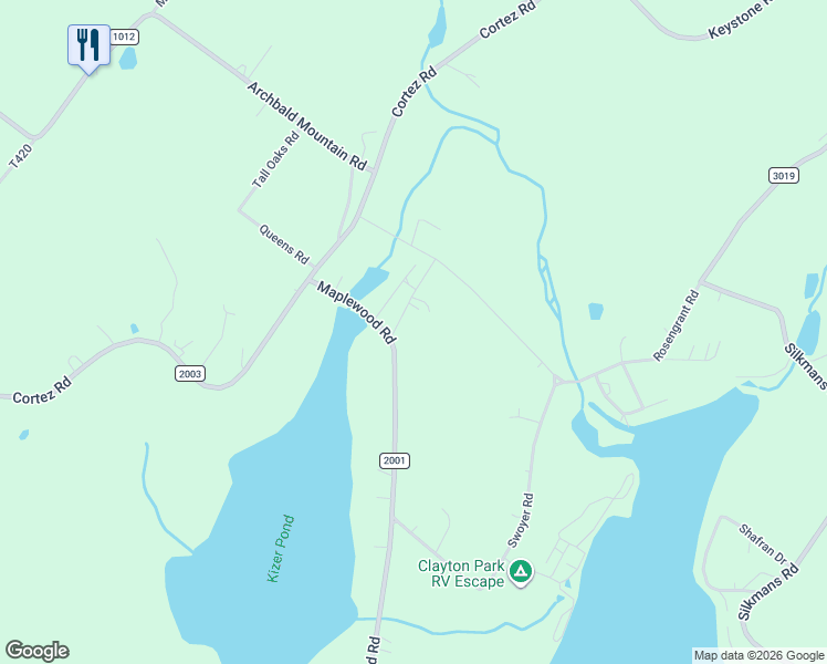 map of restaurants, bars, coffee shops, grocery stores, and more near 401 Benjamin Road in Lake Ariel