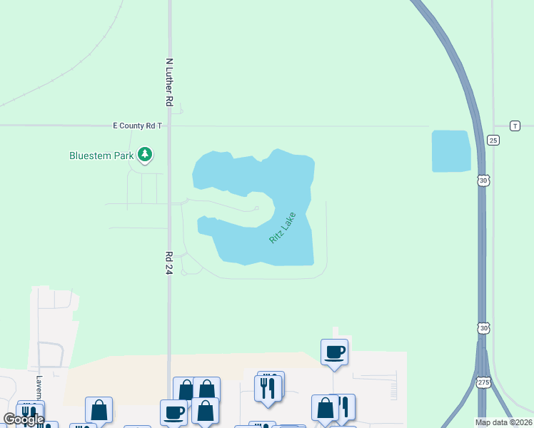 map of restaurants, bars, coffee shops, grocery stores, and more near 3055 East 34th Court in Fremont