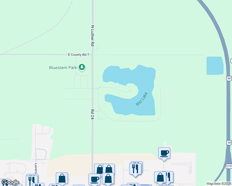 map of restaurants, bars, coffee shops, grocery stores, and more near 2835 East 34th Court in Fremont