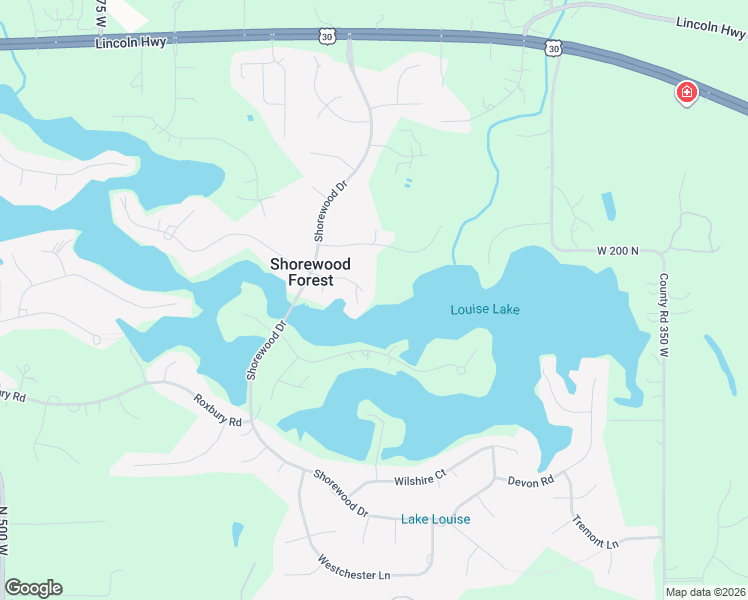 map of restaurants, bars, coffee shops, grocery stores, and more near 412 Scarborough Road in Valparaiso