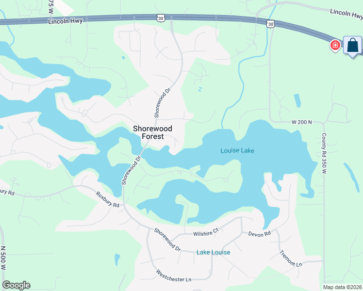 map of restaurants, bars, coffee shops, grocery stores, and more near 412 Scarborough Road in Valparaiso