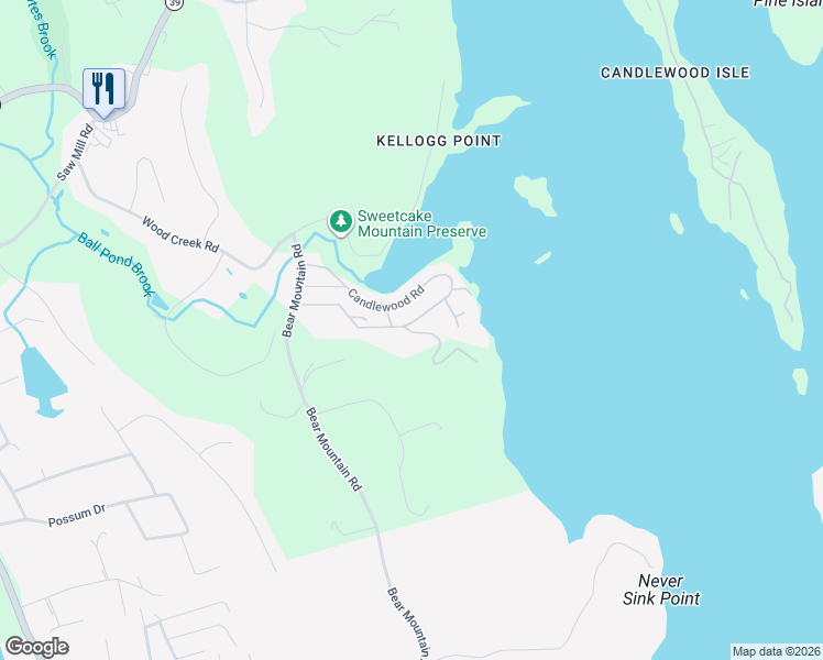 map of restaurants, bars, coffee shops, grocery stores, and more near 30 Candlewood Drive in New Fairfield