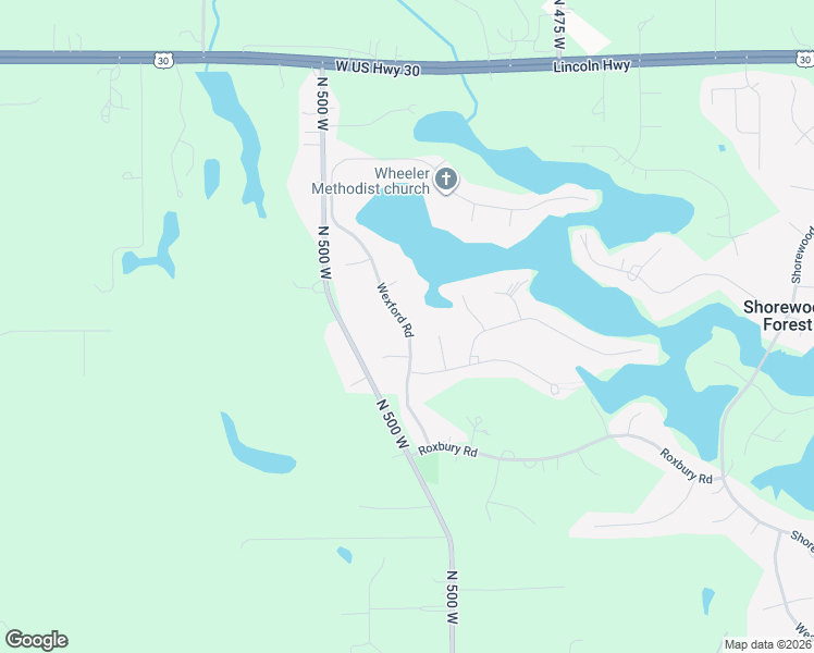 map of restaurants, bars, coffee shops, grocery stores, and more near 267 Wexford Rd in Valparaiso