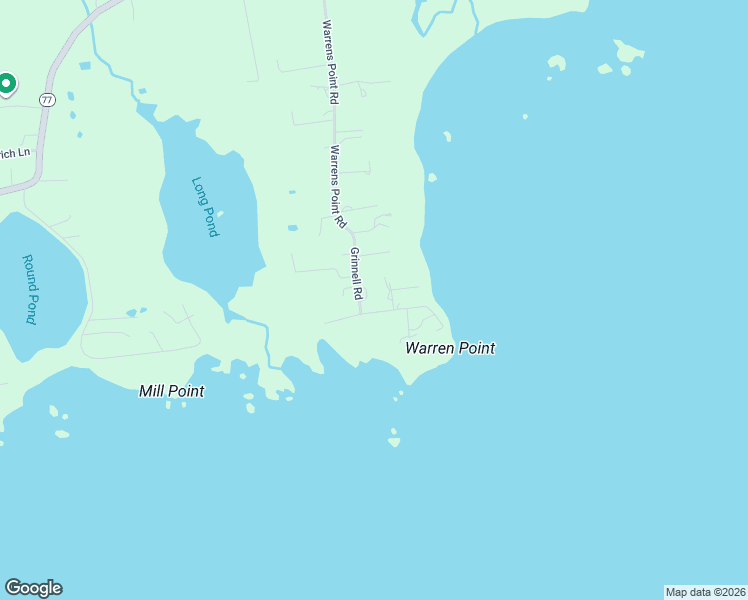 map of restaurants, bars, coffee shops, grocery stores, and more near 28 Grinnell Road in Little Compton