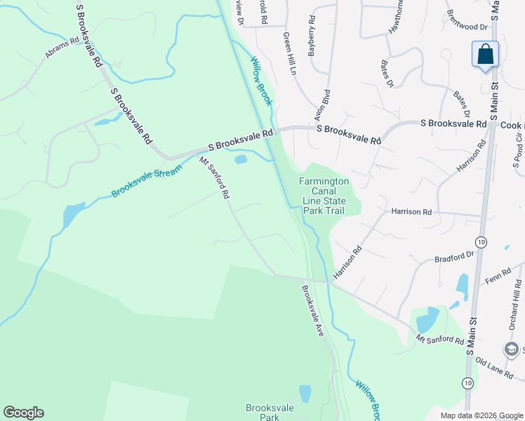 map of restaurants, bars, coffee shops, grocery stores, and more near 388 Mount Sanford Road in Cheshire