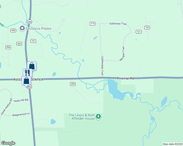 map of restaurants, bars, coffee shops, grocery stores, and more near in Novelty