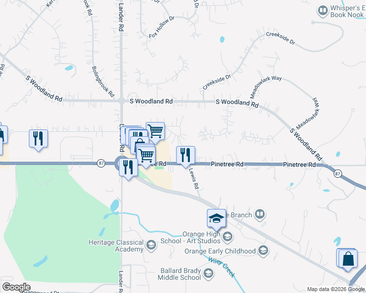map of restaurants, bars, coffee shops, grocery stores, and more near 31000 Summit Lane in Pepper Pike