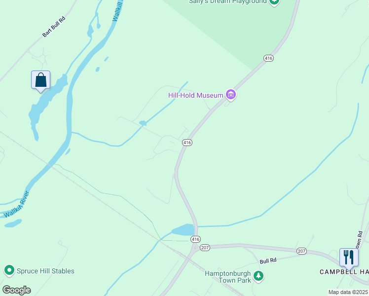 map of restaurants, bars, coffee shops, grocery stores, and more near 90 416 in Hamptonburgh