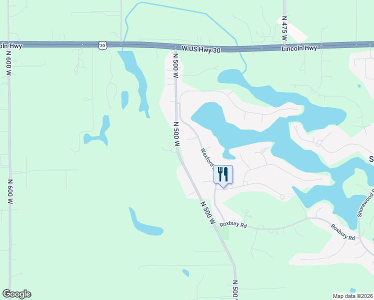 map of restaurants, bars, coffee shops, grocery stores, and more near 598 Camden Court in Valparaiso