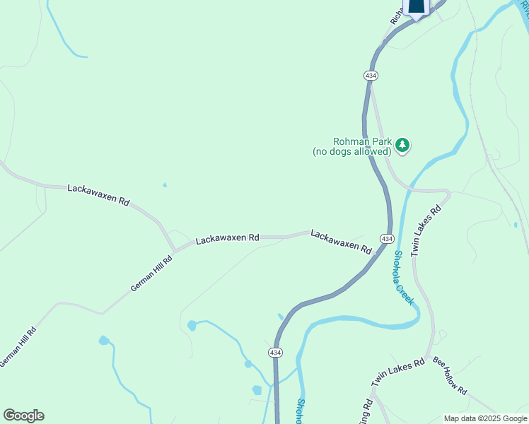 map of restaurants, bars, coffee shops, grocery stores, and more near 141 Lackawaxen Rd in Pike