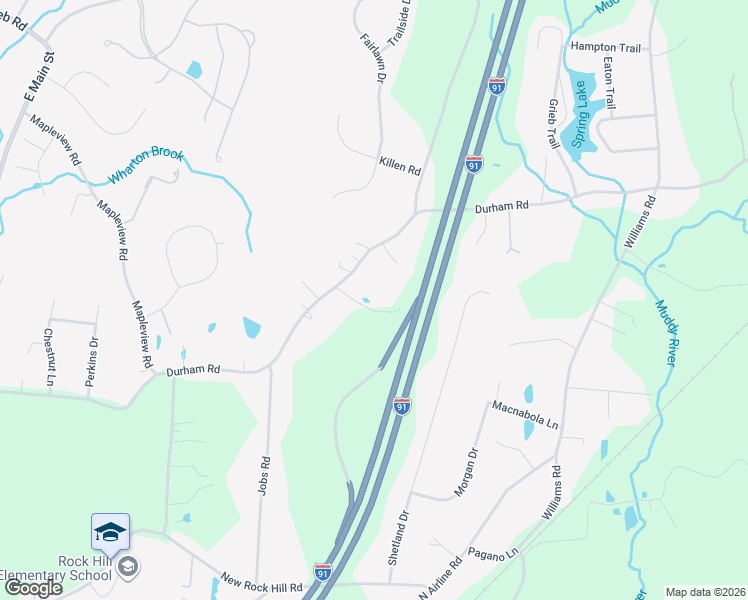 map of restaurants, bars, coffee shops, grocery stores, and more near 26 Orlando Road in Wallingford