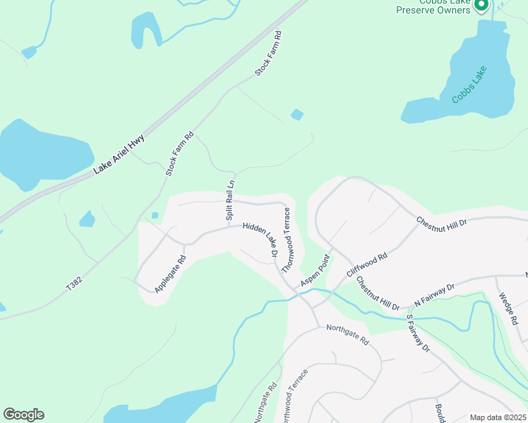 map of restaurants, bars, coffee shops, grocery stores, and more near Thornwood Terrace in Wayne County