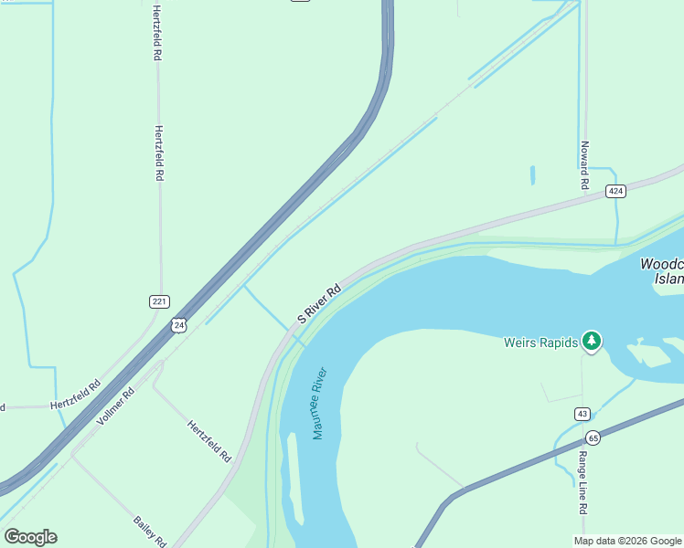map of restaurants, bars, coffee shops, grocery stores, and more near 9830 South River Road in Waterville
