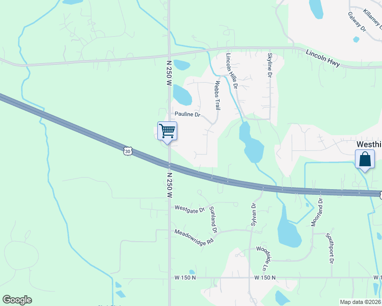 map of restaurants, bars, coffee shops, grocery stores, and more near 298 Neuner Drive in Valparaiso