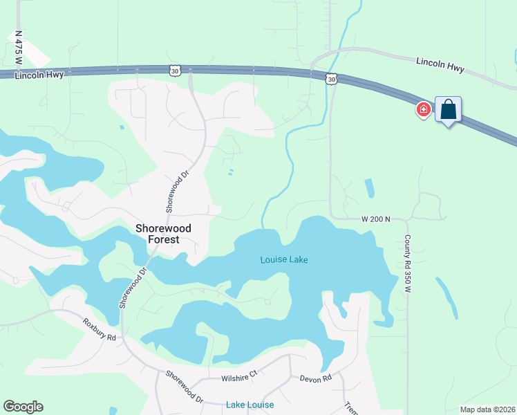 map of restaurants, bars, coffee shops, grocery stores, and more near 378 Shorewood Court in Valparaiso