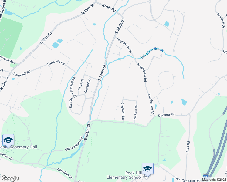 map of restaurants, bars, coffee shops, grocery stores, and more near 29 Pine Glen Terrace in Wallingford