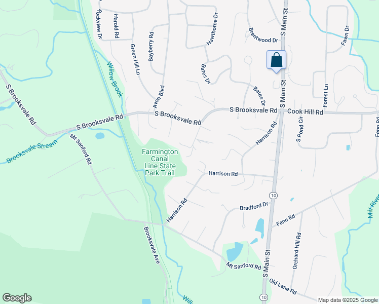 map of restaurants, bars, coffee shops, grocery stores, and more near 81 Fernwood Lane in Cheshire