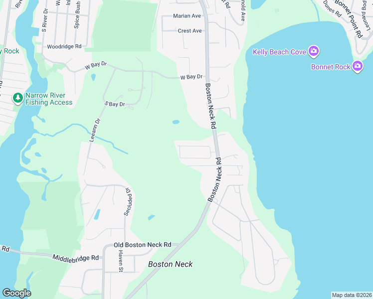 map of restaurants, bars, coffee shops, grocery stores, and more near 32 N Hillview Dr in Narragansett