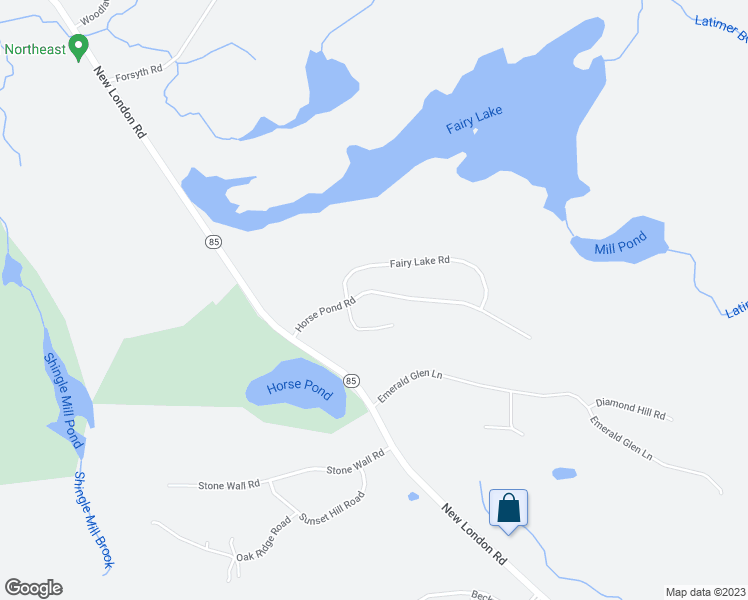 map of restaurants, bars, coffee shops, grocery stores, and more near 43 Horse Pond Road in Salem
