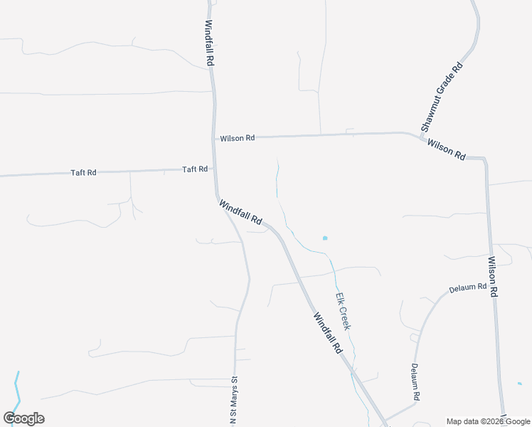 map of restaurants, bars, coffee shops, grocery stores, and more near 1050 Windfall Road in Saint Marys