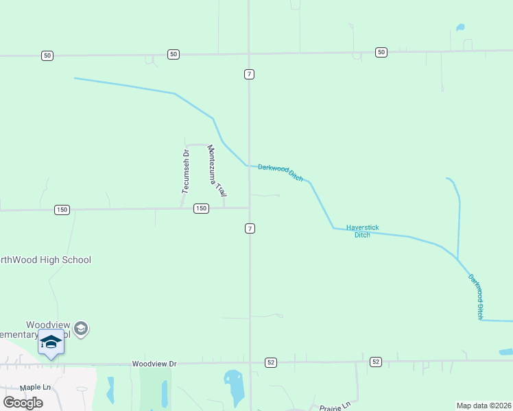 map of restaurants, bars, coffee shops, grocery stores, and more near 70982 County Road 7 in Nappanee