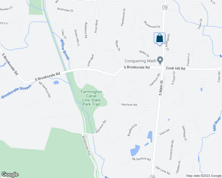 map of restaurants, bars, coffee shops, grocery stores, and more near 86 Fernwood Lane in Cheshire