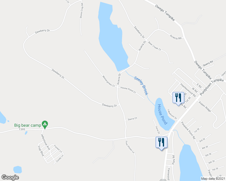 map of restaurants, bars, coffee shops, grocery stores, and more near 1075 Acacia Dr in Hawley