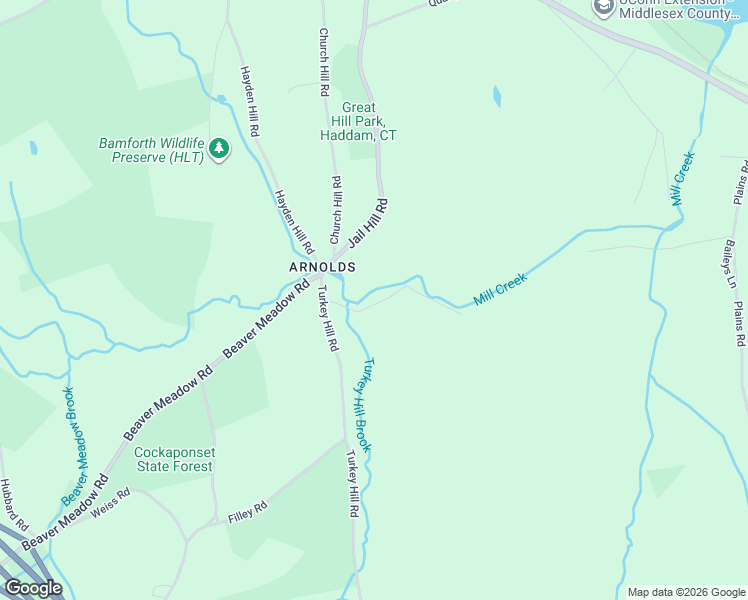 map of restaurants, bars, coffee shops, grocery stores, and more near 259 Park Road in Haddam
